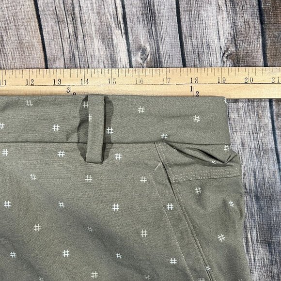 Lululemon ABC Commission Performance Stretch Shorts 38x10 Mens Khaki Print - Picture 5 of 8